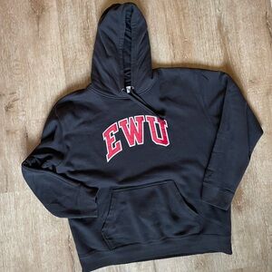 Black EWU Men's Hooded Sweatshirt collegiate wear XXL